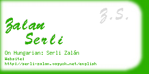 zalan serli business card