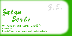zalan serli business card